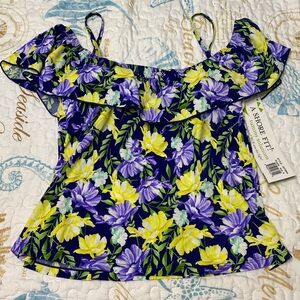Floral swim top